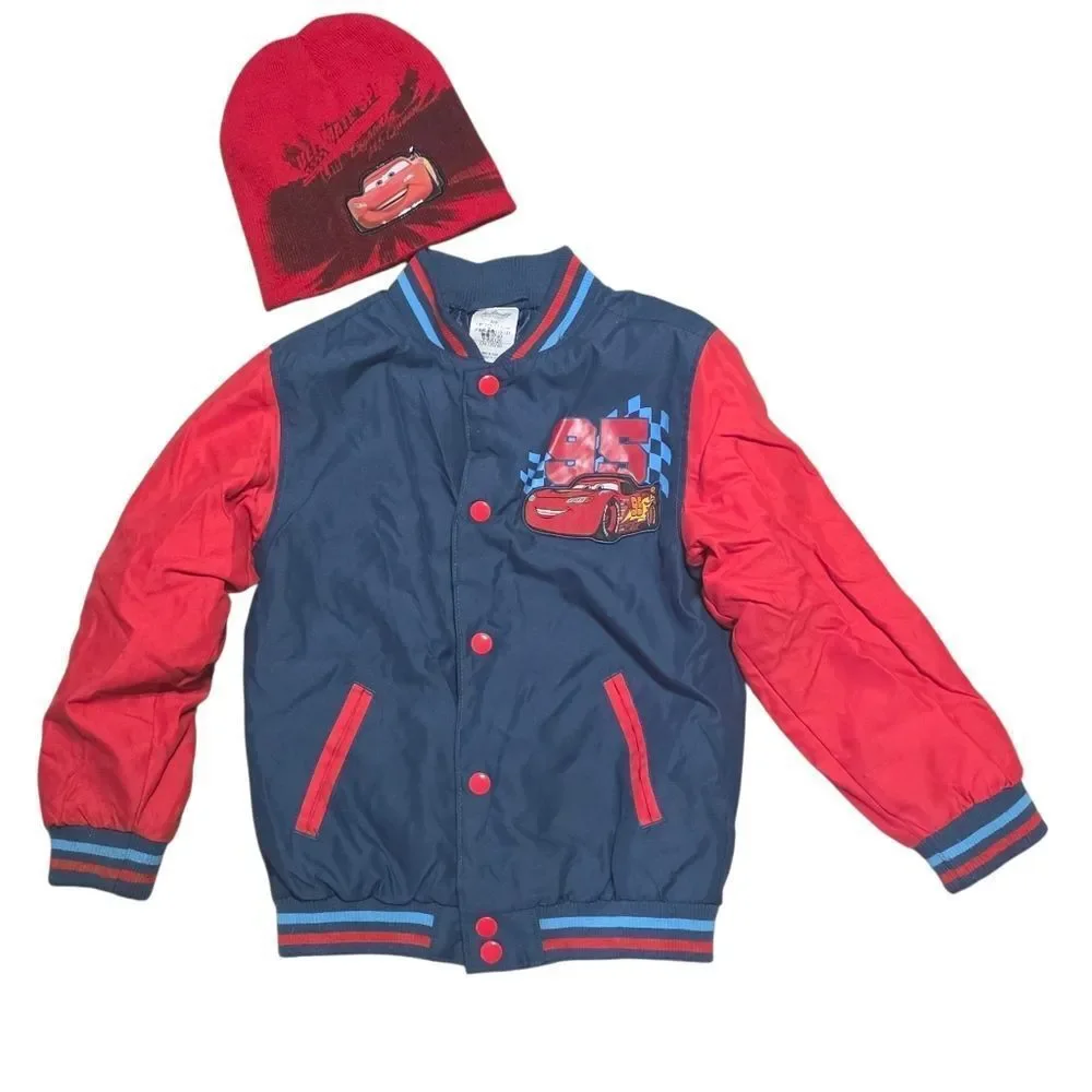 Disney Cars Varsity Jacket with Beanie